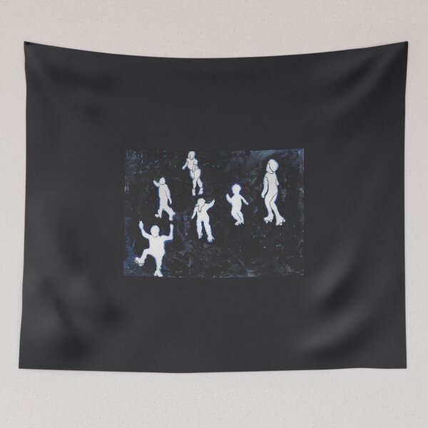 Item preview, skaters rollerskating outside on blacktop 1970 vibes retro rough painterly skating wheels designed and sold by super_shimizu.