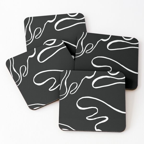 Item preview, Abstract Curvy Lines Black | Part of the Scandinavian Edit designed and sold by IvoryNordic.