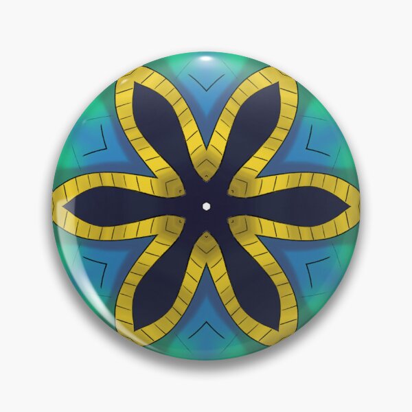 Item preview, Unique Blue and Gold Flower Pattern designed and sold by artbybiyan.