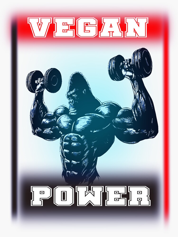 Vegan Power Workout Shirt Muscle Gorilla Gym Bodybuilding Vegan Power Workout Shirt Muscle Gorilla Gym Bodybuilding