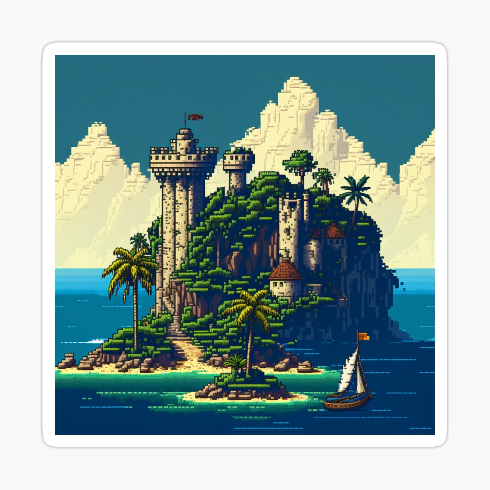 Treasure Island Pixel Art | Poster