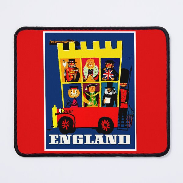 Item preview, ENGLAND : Abstract Double Decker Bus Travel and Tourism Print designed and sold by posterbobs.