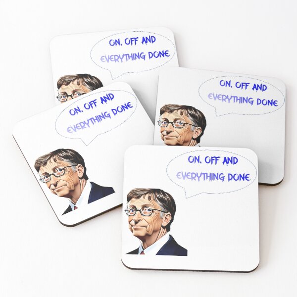 Item preview, Bill Gates with "On, off and everything done" quote designed and sold by Avtofa.
