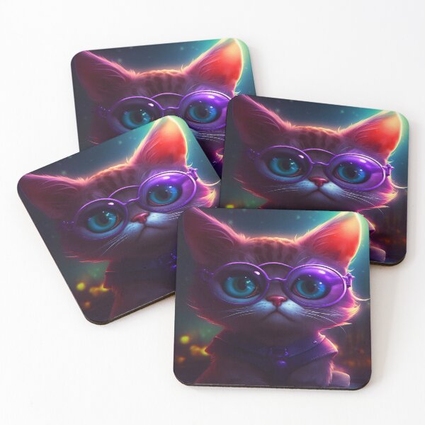 Item preview, Lindo gatito nerd con gafas designed and sold by CybRunner.