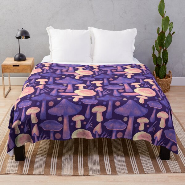 Item preview, Purple Mushroom Pattern - Botanical Nature Inspired designed and sold by Katie Atkin.