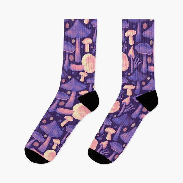 Item preview, Purple Mushroom Pattern - Botanical Nature Inspired designed and sold by Katie Atkin.