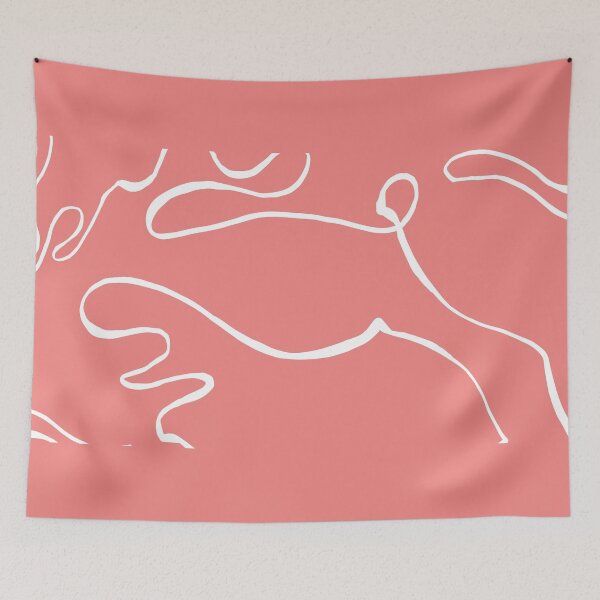 Item preview, Abstract Curvy Lines Red | Part of the Scandinavian Edit designed and sold by IvoryNordic.