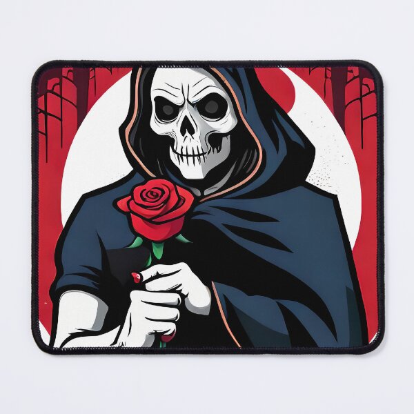 Item preview, Death's Gentle Touch - The Grim Reaper Holding a Rose designed and sold by GalihDA.