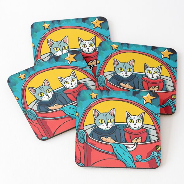 Item preview, Two cats in the car. Pop art retro vector illustration comic book style designed and sold by LooperSDart.