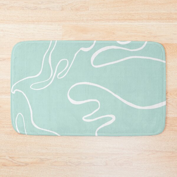 Item preview, Abstract Curvy Lines Teal | Part of the Scandinavian Edit designed and sold by IvoryNordic.