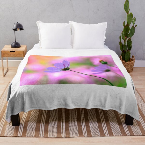 Item preview, Cosmos flowers on pink background designed and sold by olena2552.