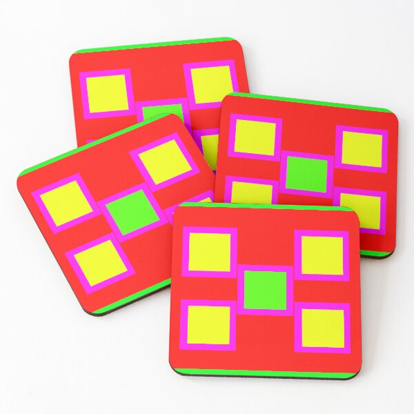 Artikelvorschau, Five Squares on Red entworfen und verkauft von GEOMETRIC ART .