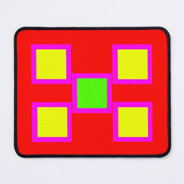 Item preview, Five Squares on Red  designed and sold by GEOMETRIC ART   .