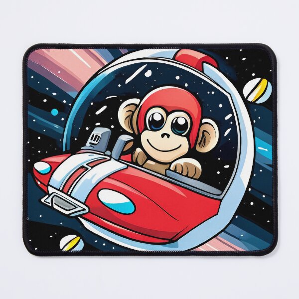 Item preview, Cute monkey driving a car in space. Vector illustration for children. designed and sold by LooperSDart.