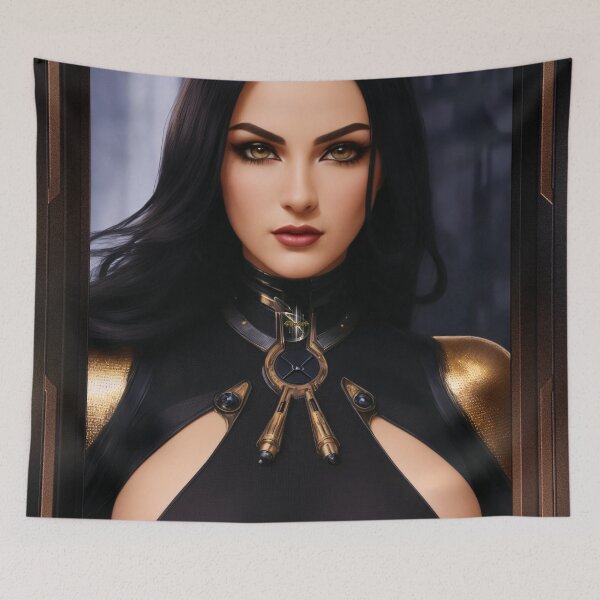 Aperçu de l'œuvre Rhytisha Kritorous L'Enchanteresse Portrait AI Concept Art par Xzendor7 créée et vendue par Xzendor7 Digital Art Creations.