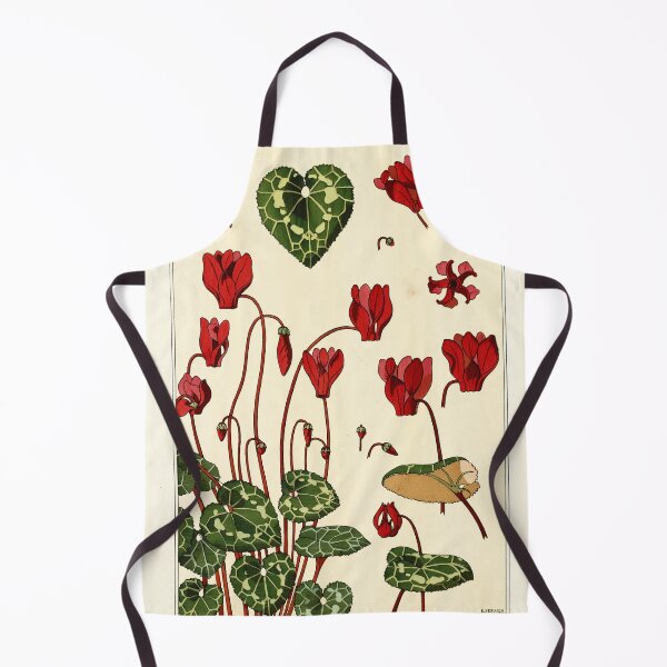 Item preview, French botanical flower plate - Maurice Verneuil - cyclamen designed and sold by Gardenlibrary.