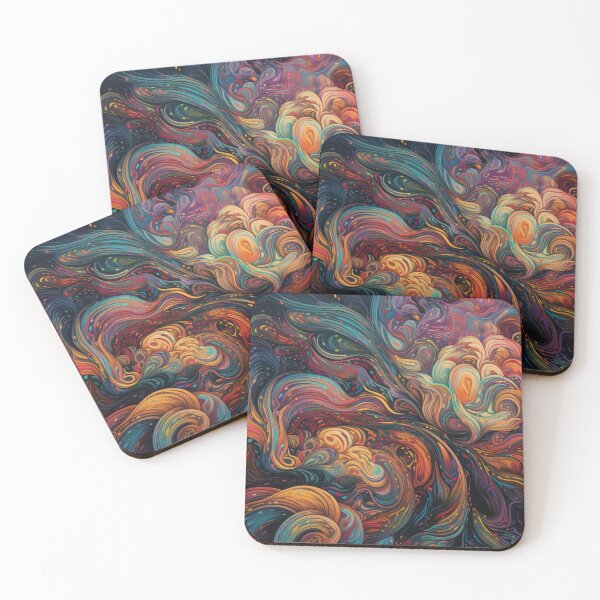 Aperçu de l'œuvre Trippy Swirls: Art Psychédélique Couleurs Intenses Surréalisme Abstrait Intense créée et vendue par DigiNook.