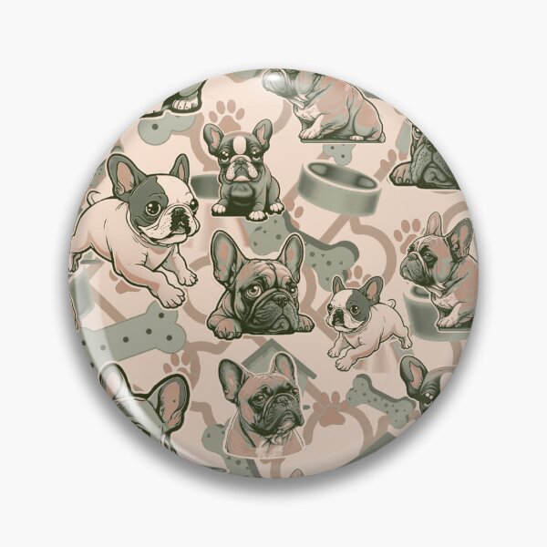 Artikelvorschau, French Bulldog, Dog fabric design, Dog Mom Gift, Pets, Kids gift, Ideal pet gift, Natural muted colours entworfen und verkauft von Andimoot.
