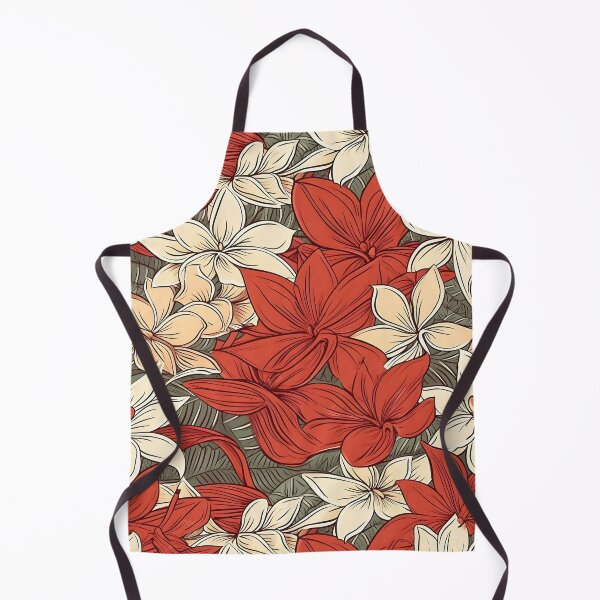 Item preview, Red Ginger and Plumeria Wedding Floral Cartoon - Minimal Handdrawn Design designed and sold by lolomastudio.