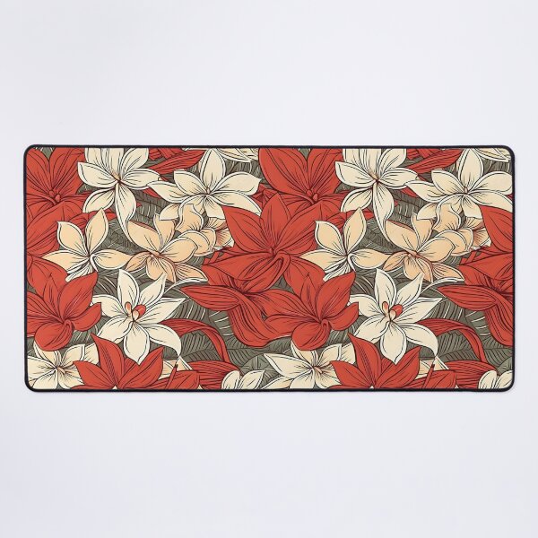 Item preview, Red Ginger and Plumeria Wedding Floral Cartoon - Minimal Handdrawn Design designed and sold by lolomastudio.