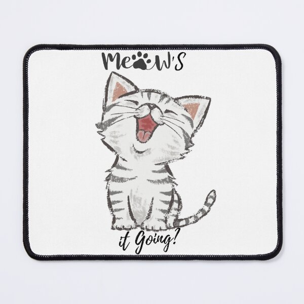 Item preview, "Meow's It Going?" Funny Cat T-Shirt designed and sold by kouriashop.