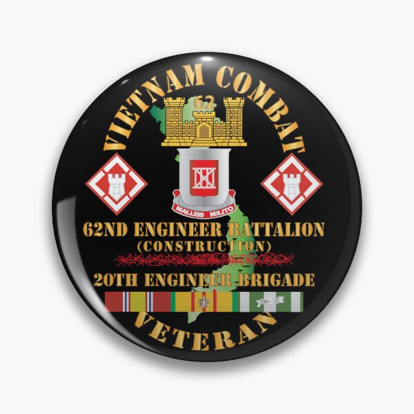 Item preview, Army - Vietnam Combat Veteran - 62nd Engineer Bn,  20th Engineer Brigade  SSI w VN SVC X 300 designed and sold by Military Insignia Products.
