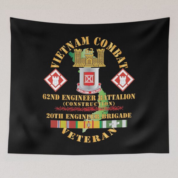 Item preview, Army - Vietnam Combat Veteran - 62nd Engineer Bn,  20th Engineer Brigade  SSI w VN SVC X 300 designed and sold by Military Insignia Products.