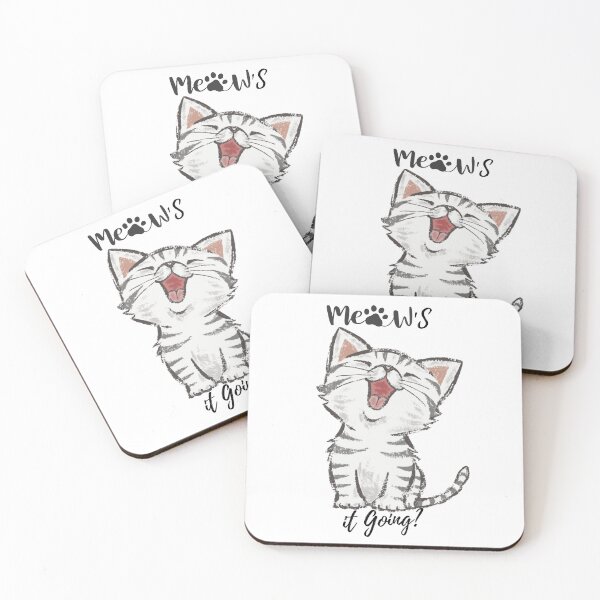 Item preview, "Meow's It Going?" Funny Cat T-Shirt designed and sold by kouriashop.