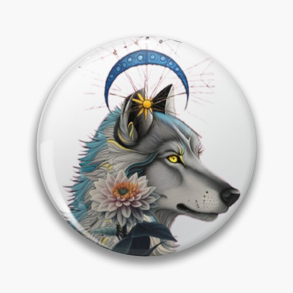 Item preview, Galaxy wolf with flower designed and sold by MArtex.