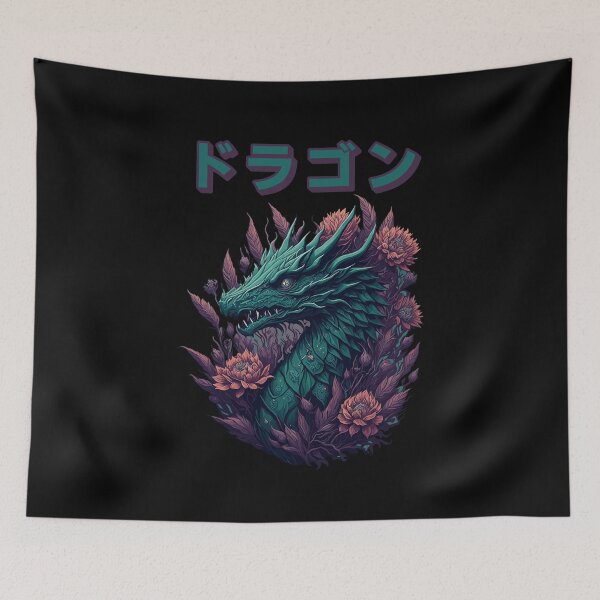 Item preview, Dragon With Flowers designed and sold by RockBeeDesigns.