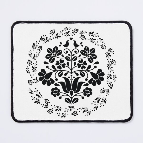 Item preview, Kalocsai folk art flowers in circle pattern designed and sold by Kormix.