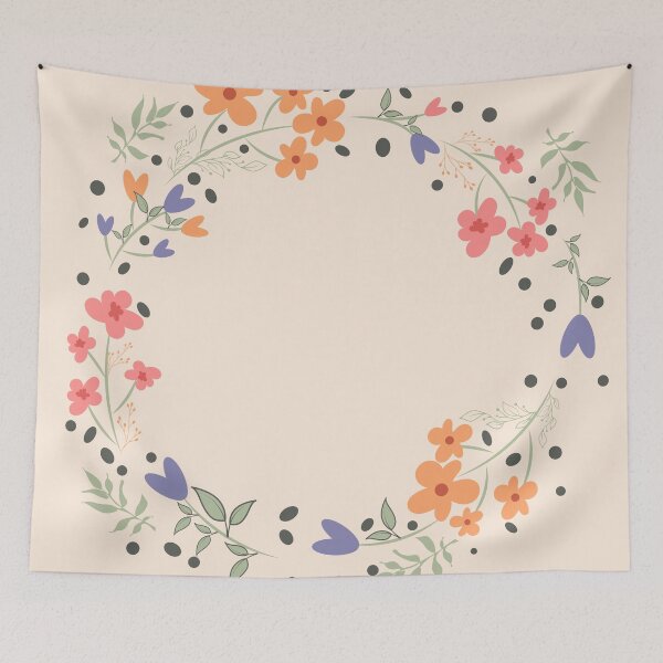 Item preview, spring floral background, floral frame with flowers, mother's day greeting card floral background with decorative cute flowers and leaves designed and sold by SabinArt.