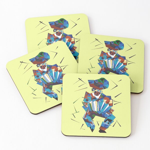 Item preview, Geometric Art Portrait of Accordion Player Street Artist Isolated designed and sold by taiche.