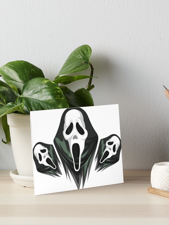 Scary Ghost Scary Ghost Face Art Board Print for Sale by anatim33