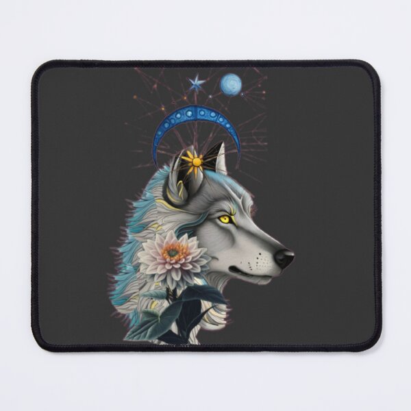 Item preview, Galaxy wolf with flower designed and sold by MArtex.
