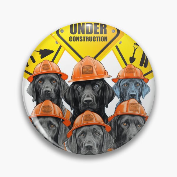 Item preview, Lab Workers, Black Lab Dogs as Construction Workers, Working Dogs designed and sold by BrinaandPops.