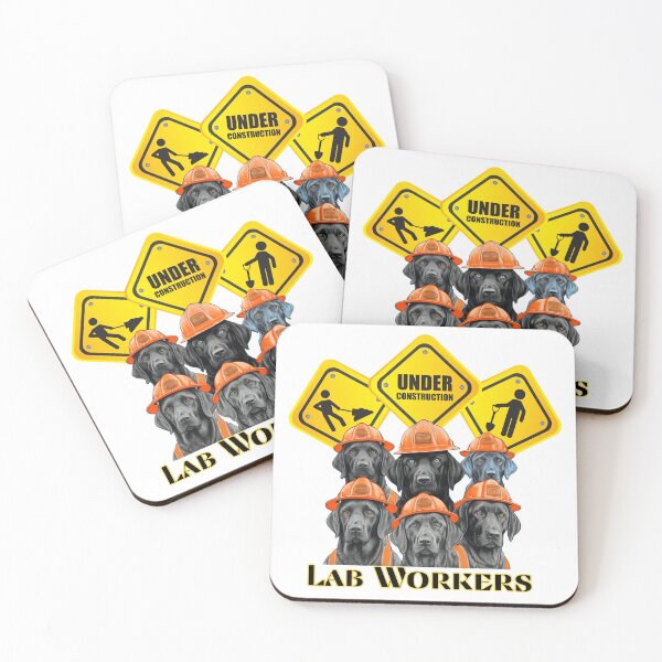 Item preview, Lab Workers, Black Lab Dogs as Construction Workers, Working Dogs designed and sold by BrinaandPops.