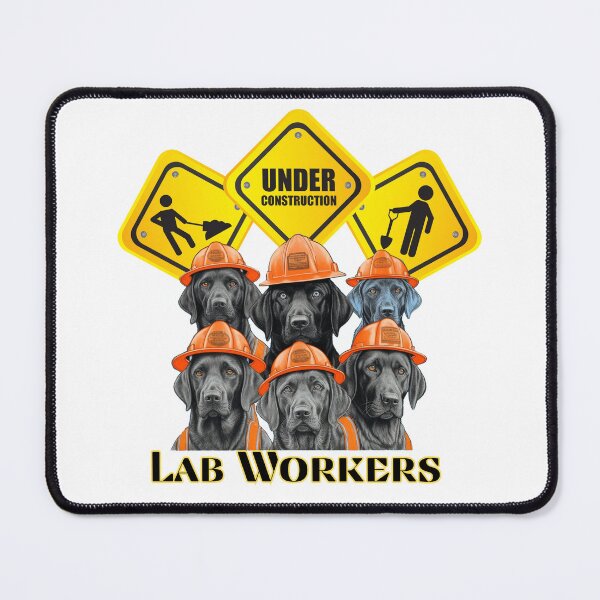Item preview, Lab Workers, Black Lab Dogs as Construction Workers, Working Dogs designed and sold by BrinaandPops.