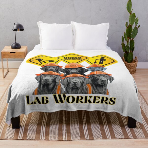 Item preview, Lab Workers, Black Lab Dogs as Construction Workers, Working Dogs designed and sold by BrinaandPops.