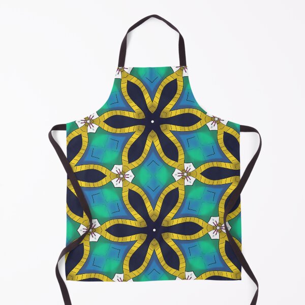 Item preview, Unique Blue and Gold Flower Pattern designed and sold by artbybiyan.
