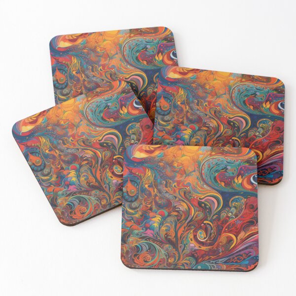 Aperçu de l'œuvre Trippy Swirls: Art Psychédélique Couleurs Intenses Surréalisme Abstrait Intense créée et vendue par DigiNook.