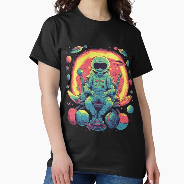 ZenMan Astronaut Meditating in Space Classic T-Shirt