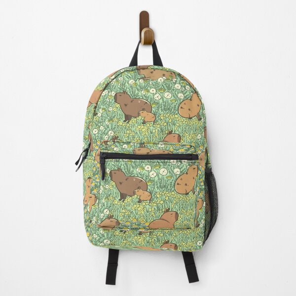 Item preview, Capybaras Meadow in Green and Yellow designed and sold by Miri-Noristudio.