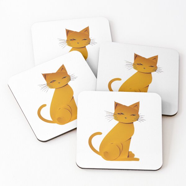 Item preview, Orange Cat Quilled Art (PRINT not real 3D) designed and sold by HanaiPrint.