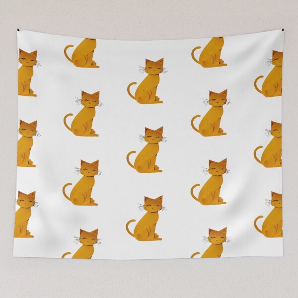 Item preview, Orange Cat Quilled Art (PRINT not real 3D) designed and sold by HanaiPrint.