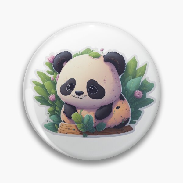 Item preview, Very Cute Chibi Digital Art Slothful Panda designed and sold by ChibiArtline.