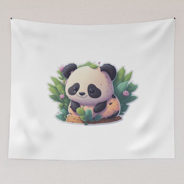 Item preview, Very Cute Chibi Digital Art Slothful Panda designed and sold by ChibiArtline.