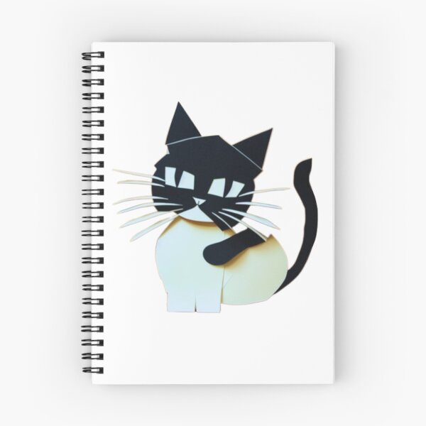 Item preview, Black and White Cat Quilled Art designed and sold by HanaiPrint.
