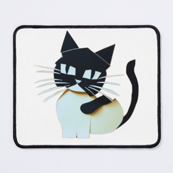 Item preview, Black and White Cat Quilled Art designed and sold by HanaiPrint.