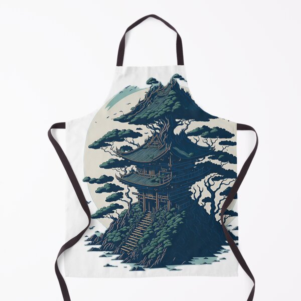 Item preview, Colourful Korean Shrine on a Misty Hill: Retro T-Shirt Design designed and sold by RedArtG09.